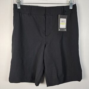 NWT Under Armour Womens Black Links Golf Athletic Shorts Size 4 Stretch Dri Fit